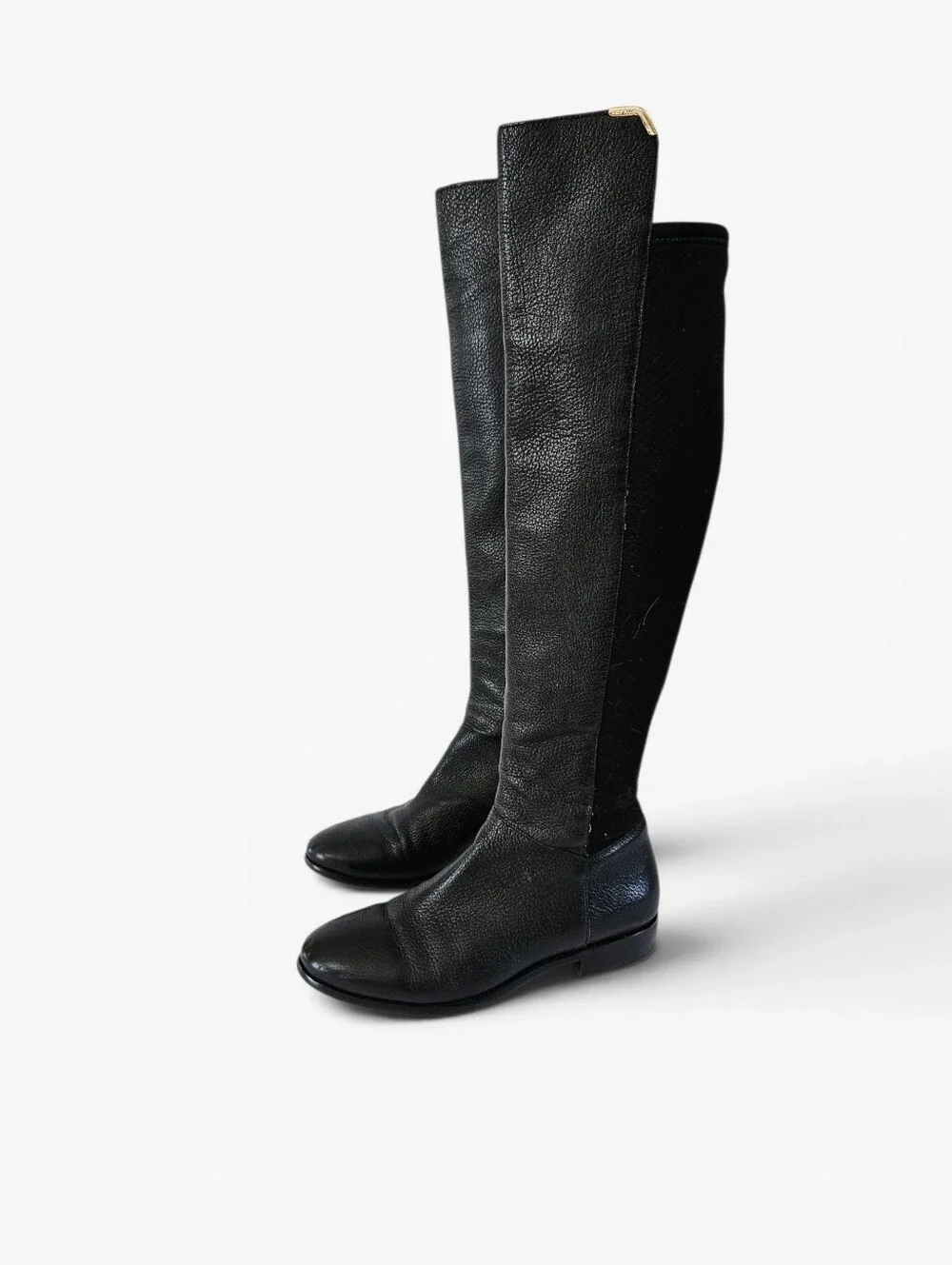 Cole Haan Duchess Over The Knee Leather Quilted Almond Toe Riding Boots 8.5